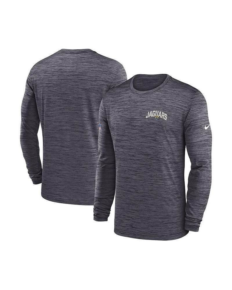 Men's Charcoal Jacksonville Jaguars Velocity Athletic Stack Performance Long Sleeve T-shirt $28.59 T-Shirts