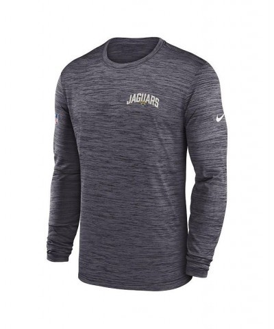 Men's Charcoal Jacksonville Jaguars Velocity Athletic Stack Performance Long Sleeve T-shirt $28.59 T-Shirts