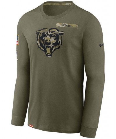 Men's Olive Chicago Bears 2021 Salute To Service Performance Long Sleeve T-Shirt $23.21 T-Shirts