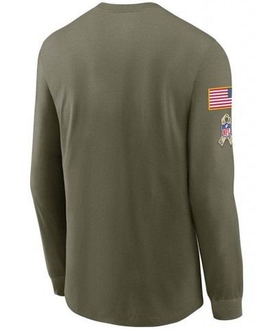 Men's Olive Chicago Bears 2021 Salute To Service Performance Long Sleeve T-Shirt $23.21 T-Shirts