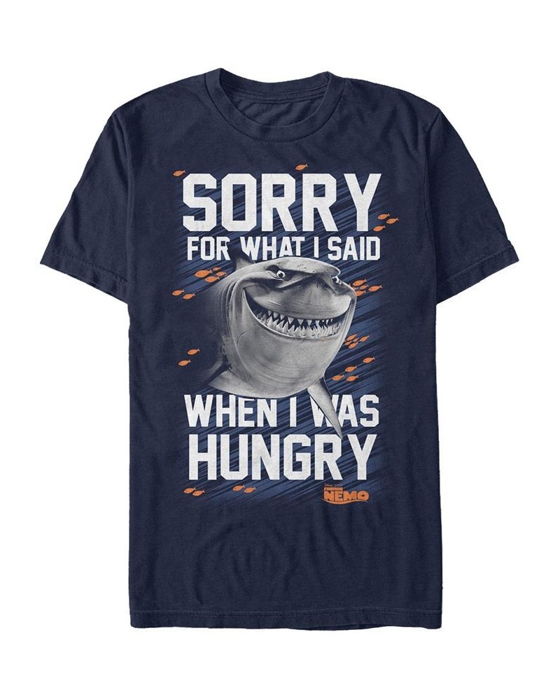 Men's Bruce Was Hungry Short Sleeve Crew T-shirt Blue $15.40 T-Shirts