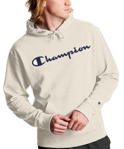 Men's Script Logo Powerblend Hoodie Oatmeal Heather $24.09 Sweatshirt