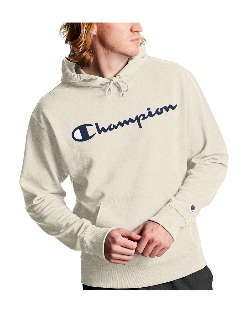 Men's Script Logo Powerblend Hoodie Oatmeal Heather $24.09 Sweatshirt