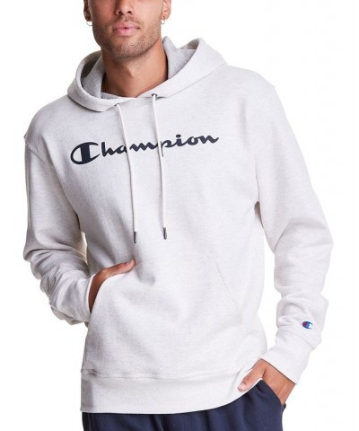 Men's Script Logo Powerblend Hoodie Oatmeal Heather $24.09 Sweatshirt