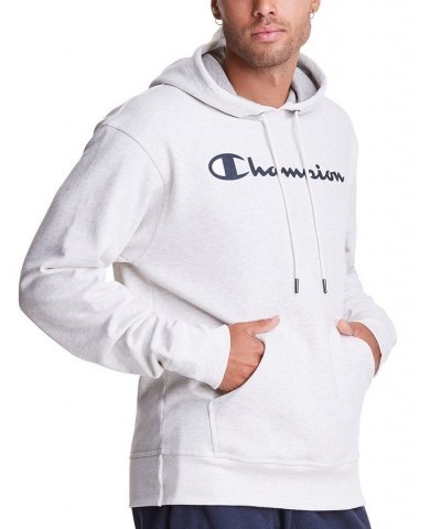 Men's Script Logo Powerblend Hoodie Oatmeal Heather $24.09 Sweatshirt