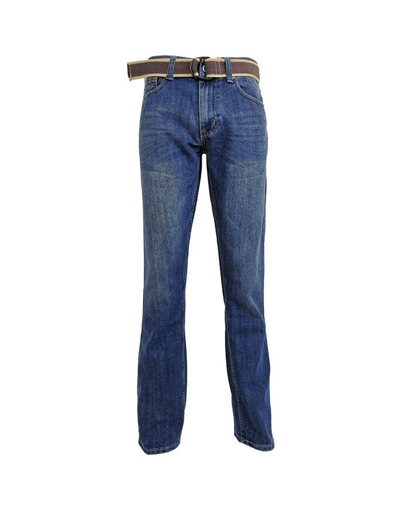 Men's Straight Leg Regular Fit Fashion Jeans Blue $23.92 Jeans