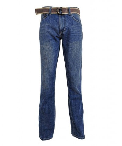 Men's Straight Leg Regular Fit Fashion Jeans Blue $23.92 Jeans