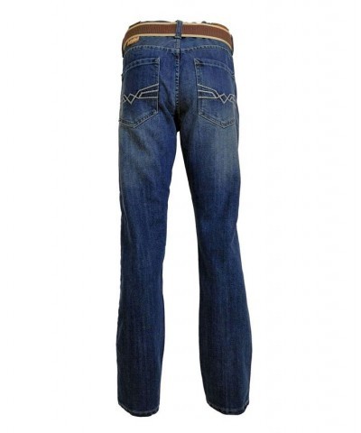 Men's Straight Leg Regular Fit Fashion Jeans Blue $23.92 Jeans