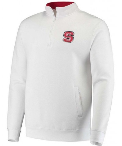 Men's White NC State Wolfpack Tortugas Logo Quarter-Zip Jacket $26.40 Sweatshirt