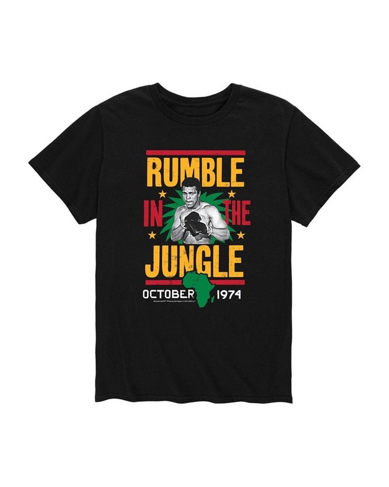 Men's Muhammad Ali Rumble in The Jungle T-shirt Black $19.24 T-Shirts