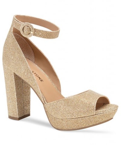 Reeta Block-Heel Platform Sandals PD12 $33.36 Shoes