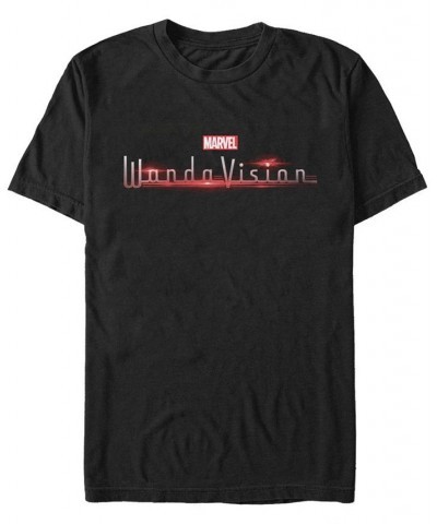 Men's Marvel Wanda Vision Short Sleeve T-shirt Black $19.24 T-Shirts