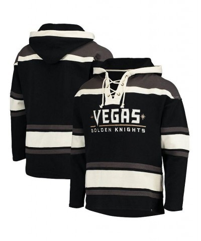 Men's '47 Black Vegas Golden Knights Superior Lacer Team Pullover Hoodie $41.07 Sweatshirt