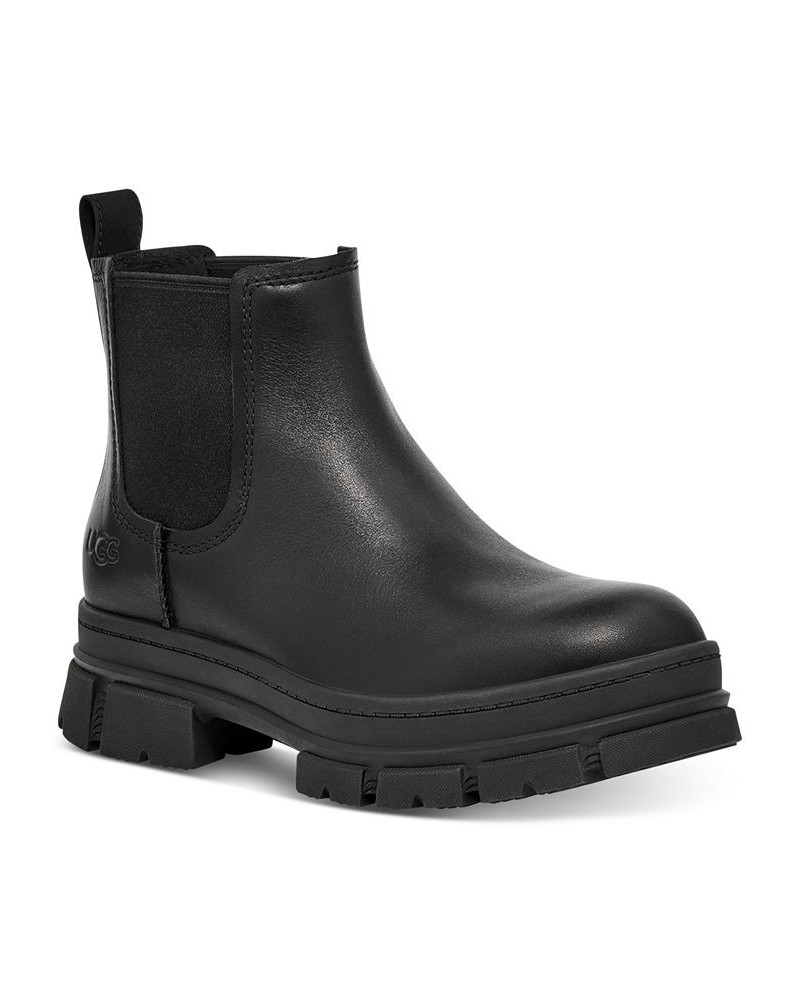 Women's Ashton Waterproof Lug-Sole Chelsea Booties Black $57.80 Shoes