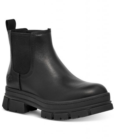 Women's Ashton Waterproof Lug-Sole Chelsea Booties Black $57.80 Shoes