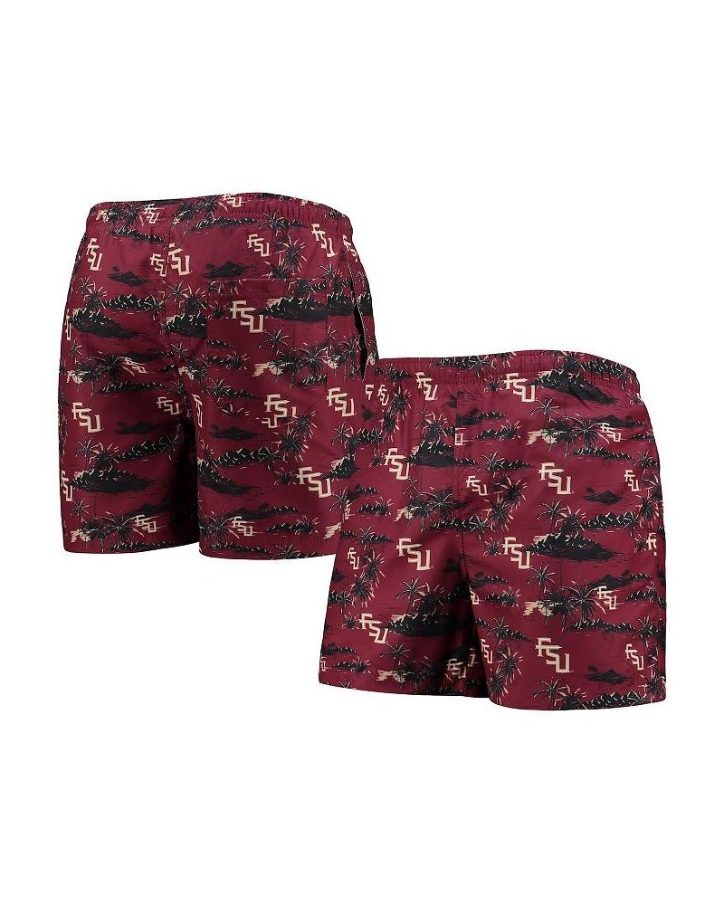 Men's Garnet Florida State Seminoles Island Palm Swim Trunks $22.09 Swimsuits