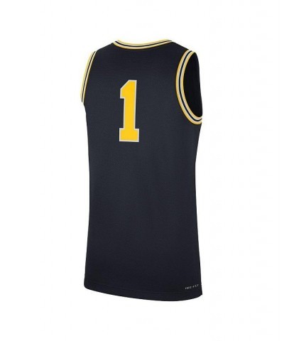 Men's Brand 1 Navy Michigan Wolverines Replica Jersey $38.25 Jersey