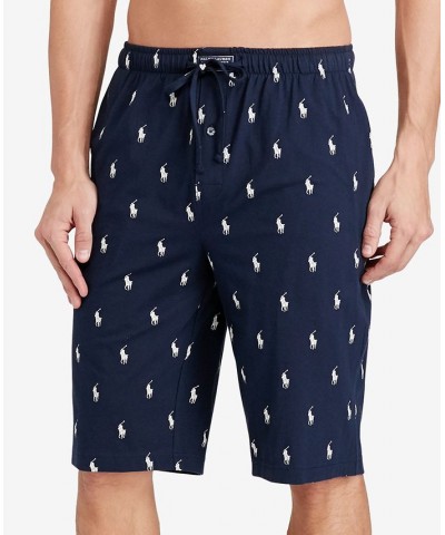 Men's Cotton Logo Pajama Shorts Blue $29.29 Pajama