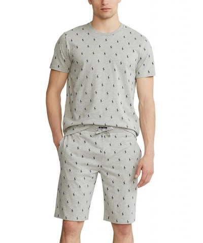 Men's Cotton Logo Pajama Shorts Blue $29.29 Pajama