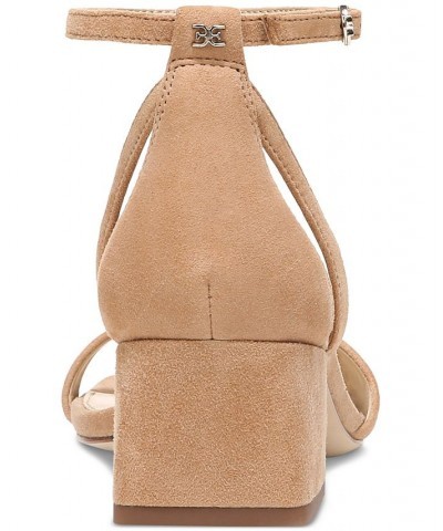 Wilson Ankle-Strap Block-Heel Sandals Tan/Beige $47.00 Shoes