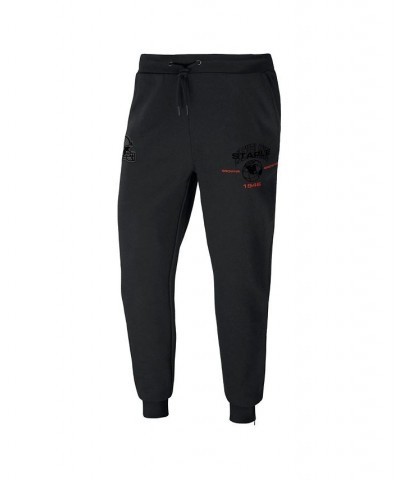 Men's NFL X Staple Black Cleveland Browns Embroidered Fundementals Globe Fleece Pant $27.90 Pants