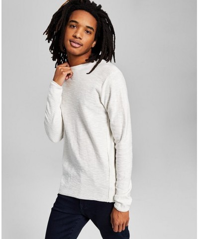 Men's Textured Knit Long-Sleeve Shirt Tan/Beige $11.17 Shirts