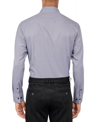 Men's Slim-Fit Check Pattern Performance Dress Shirt PD01 $20.14 Dress Shirts