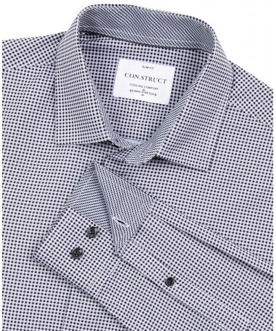 Men's Slim-Fit Check Pattern Performance Dress Shirt PD01 $20.14 Dress Shirts