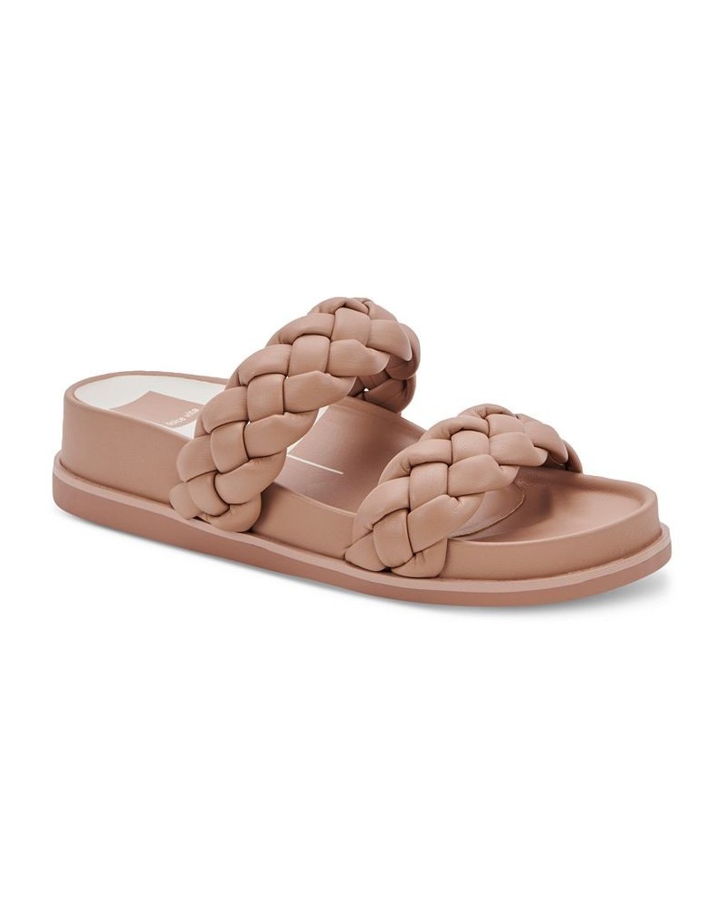 Women's Signe Braided Platform Footbed Sandals Brown $42.90 Shoes