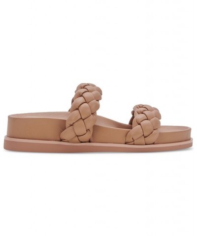 Women's Signe Braided Platform Footbed Sandals Brown $42.90 Shoes