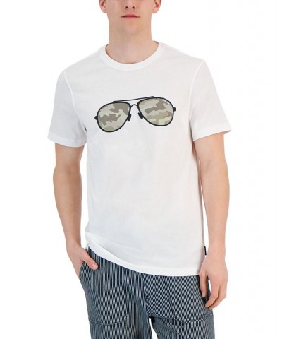 Men's Modern-Fit Camo Aviator Graphic T-Shirt White $15.29 T-Shirts