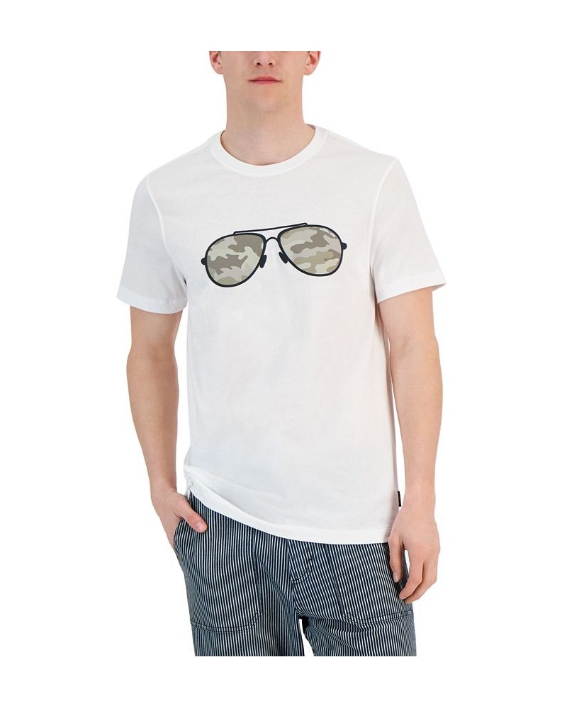 Men's Modern-Fit Camo Aviator Graphic T-Shirt White $15.29 T-Shirts