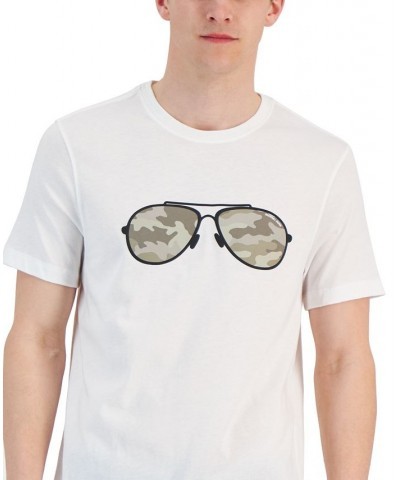 Men's Modern-Fit Camo Aviator Graphic T-Shirt White $15.29 T-Shirts