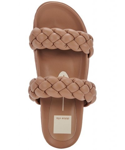 Women's Signe Braided Platform Footbed Sandals Brown $42.90 Shoes