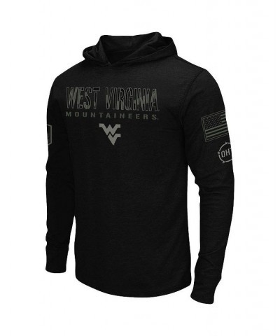 Men's Black West Virginia Mountaineers OHT Military-Inspired Appreciation Hoodie Long Sleeve T-shirt $26.95 T-Shirts