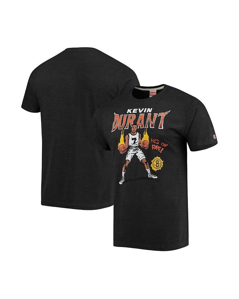 Men's Kevin Durant Heather Black Brooklyn Nets Comic Book Player Tri-Blend T-shirt $19.78 T-Shirts