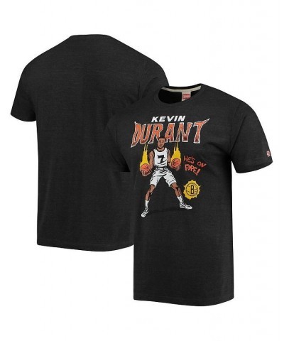 Men's Kevin Durant Heather Black Brooklyn Nets Comic Book Player Tri-Blend T-shirt $19.78 T-Shirts