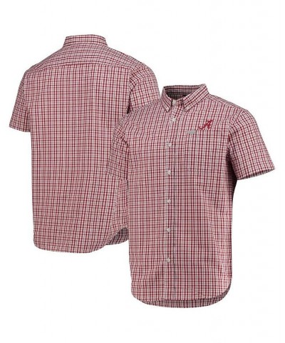 Men's Crimson Alabama Crimson Tide Rapid Rivers Logo Button-Down Shirt $30.55 Shirts