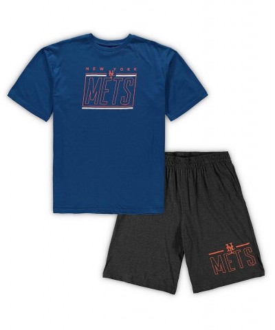 Men's Royal, Heathered Charcoal New York Mets Big and Tall T-shirt and Shorts Sleep Set $36.80 Pajama