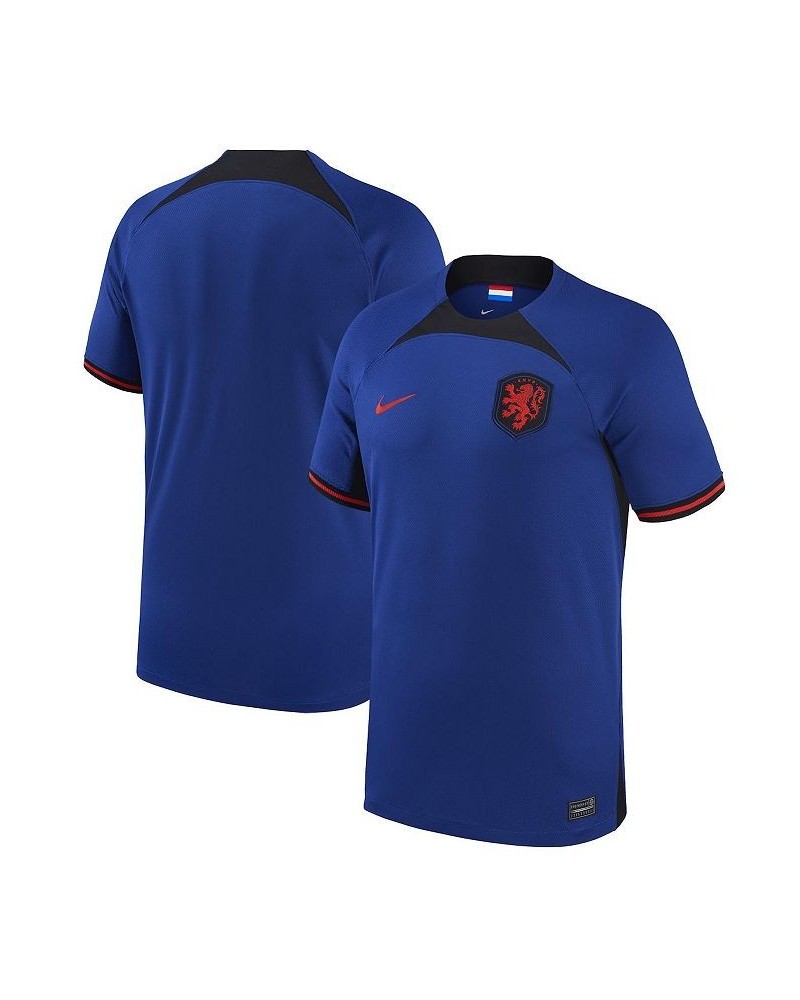 Men's Blue Netherlands National Team 2022/23 Away Breathe Stadium Replica Blank Jersey $51.45 Jersey