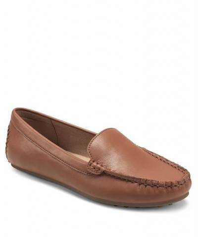 Women's Over Drive Driving Style Loafers Tan/Beige $44.69 Shoes