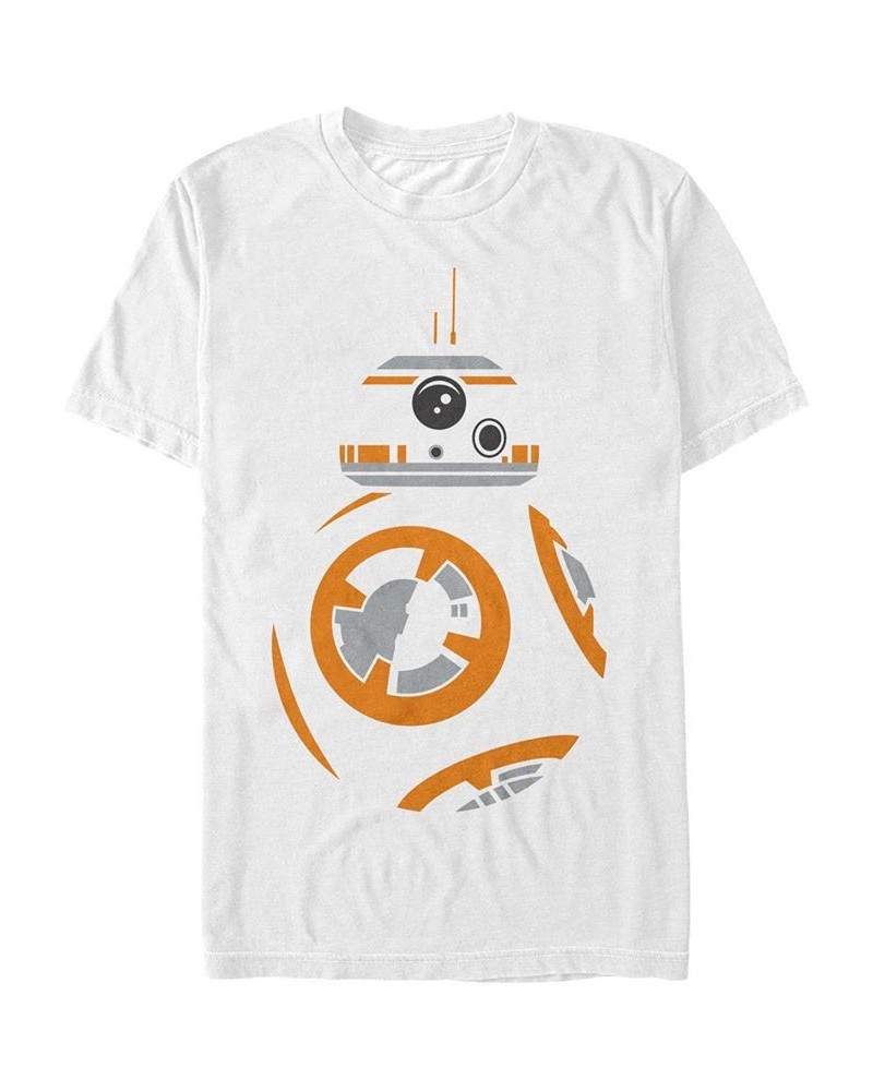 Star Wars Men's Bb8 Big Face Costume Short Sleeve T-Shirt White $18.19 T-Shirts