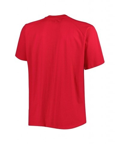 Men's Red Wisconsin Badgers Big and Tall Raglan T-shirt $26.99 T-Shirts