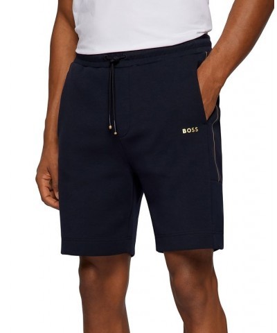 BOSS Men's Cotton-Blend Shorts Blue $40.96 Shorts