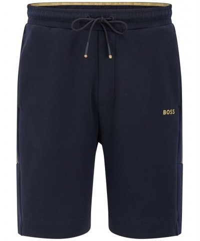 BOSS Men's Cotton-Blend Shorts Blue $40.96 Shorts