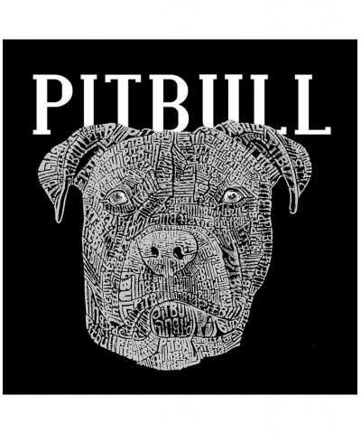 Men's Word Art Pitbull Face Crewneck Sweatshirt Gray $25.00 Sweatshirt