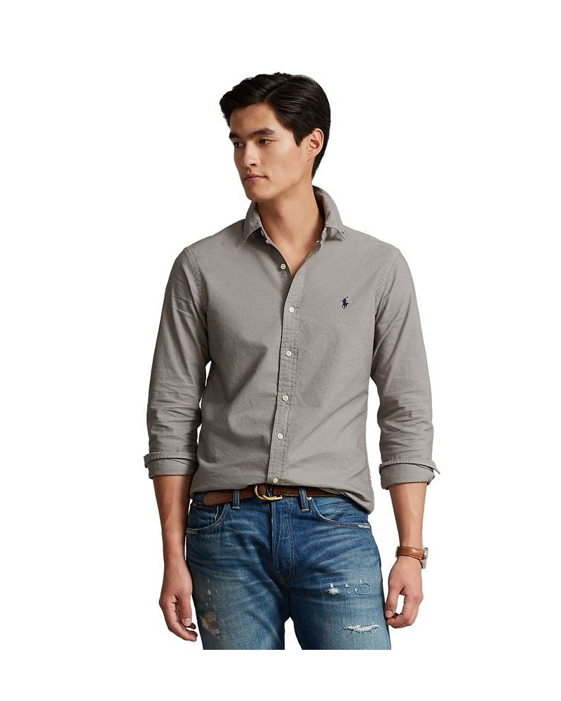 Men's Garment-Dyed Oxford Shirt Perfect Grey $63.45 Shirts