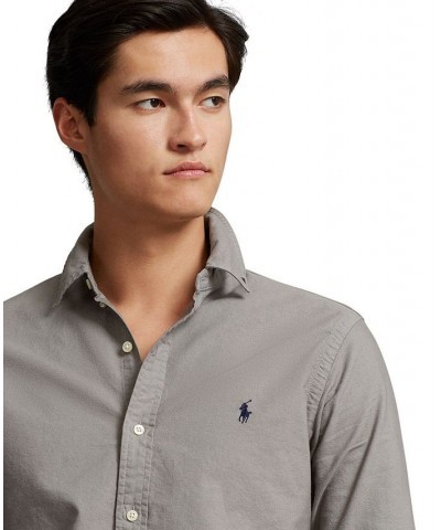 Men's Garment-Dyed Oxford Shirt Perfect Grey $63.45 Shirts