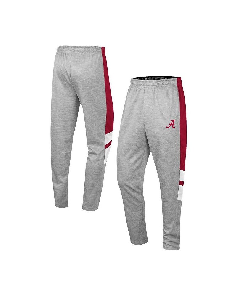 Men's Heathered Gray and Crimson Alabama Crimson Tide Bushwood Pants $26.95 Pants