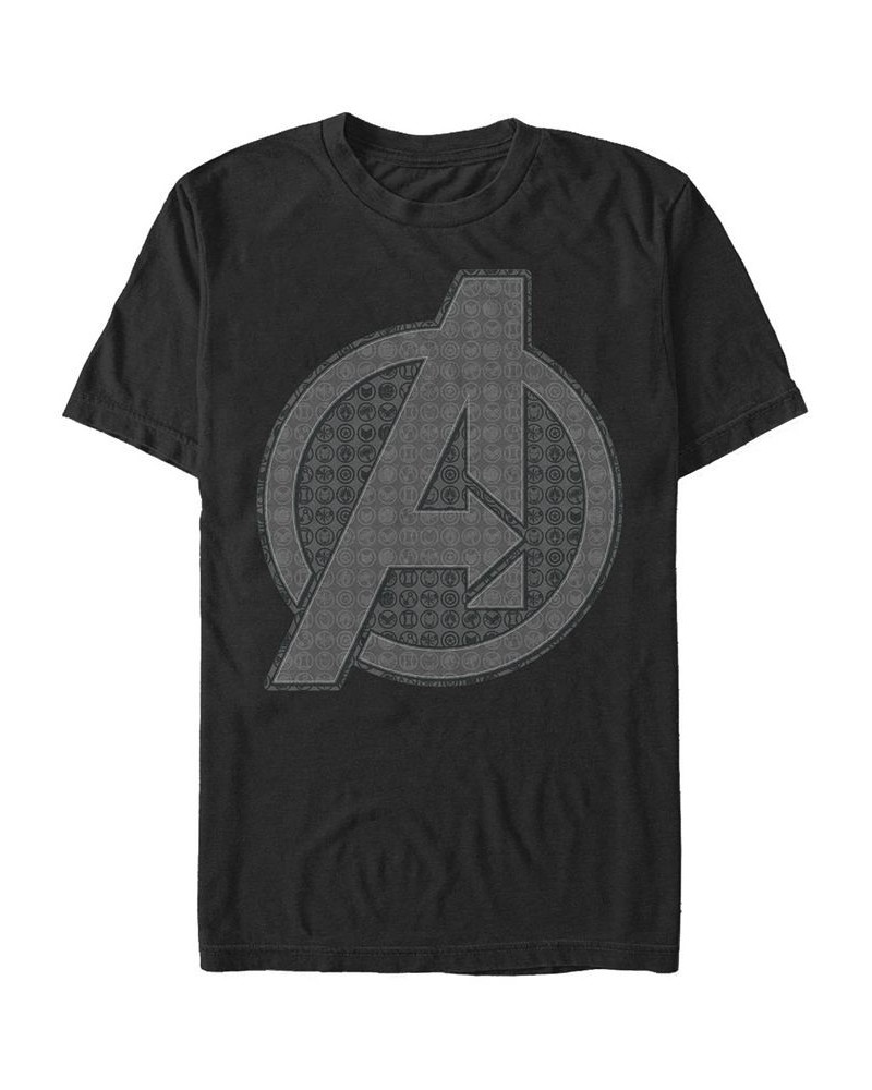 Marvel Men's Avengers Endgame Grayscale Icons Logo, Short Sleeve T-shirt Black $16.80 T-Shirts